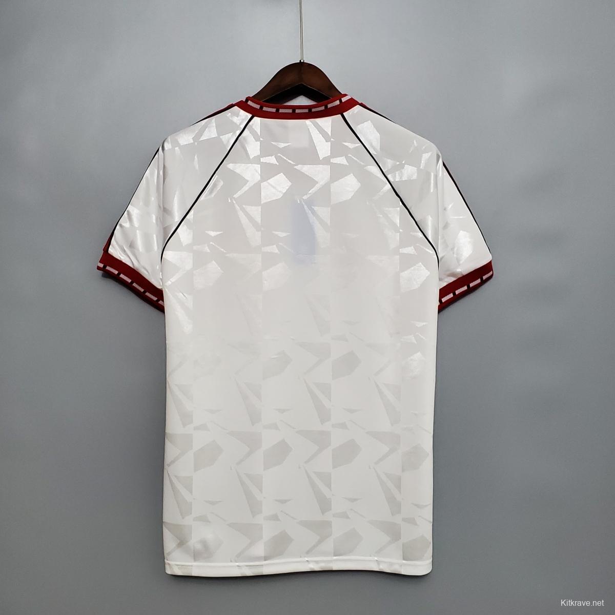 Retro 1991 Manchester United white Soccer Jersey