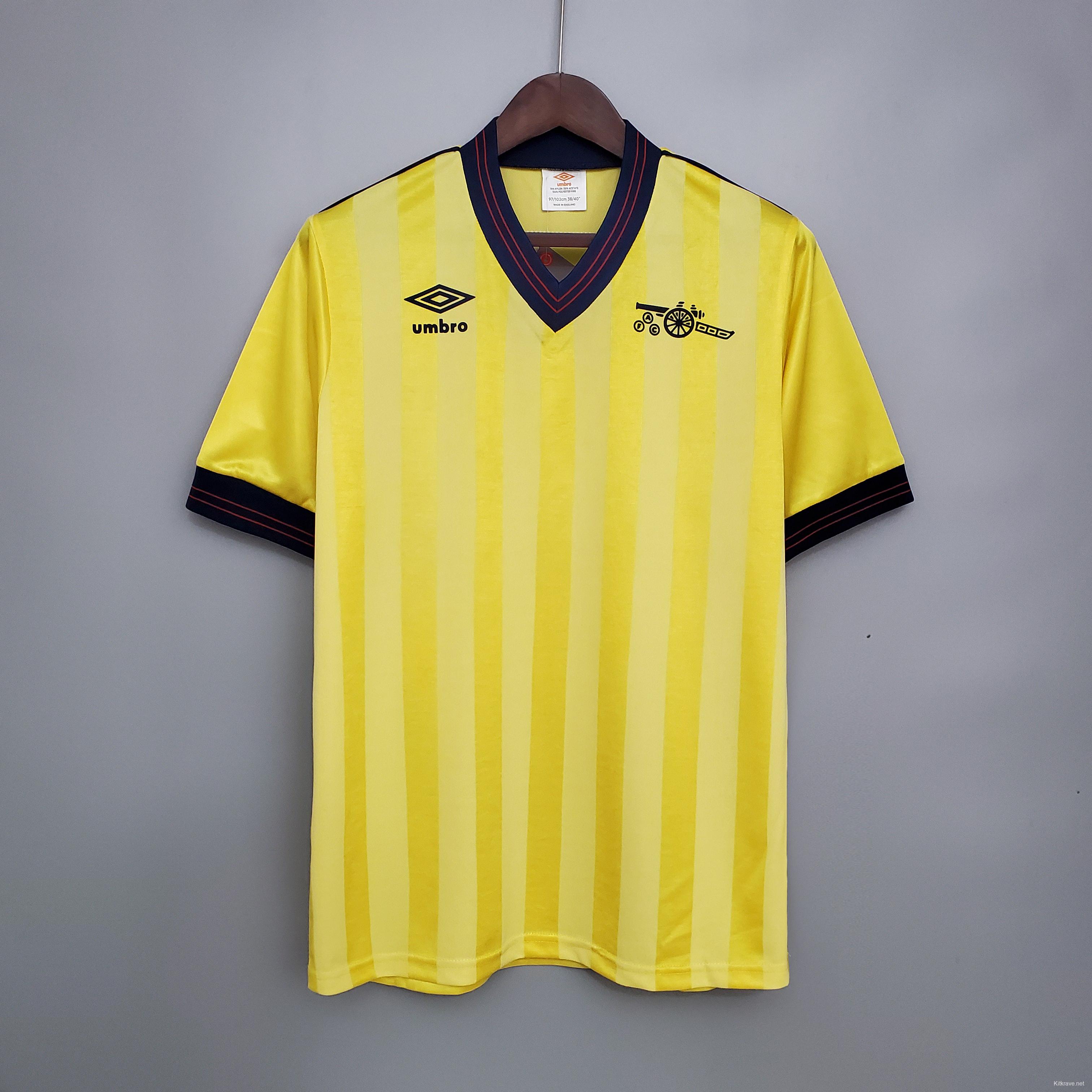 Retro 83/86 Arsenal away Soccer Jersey