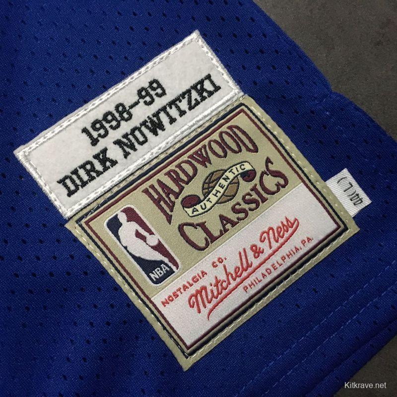 Men's Dirk Nowitzki Blue Retro Classic Team Jersey