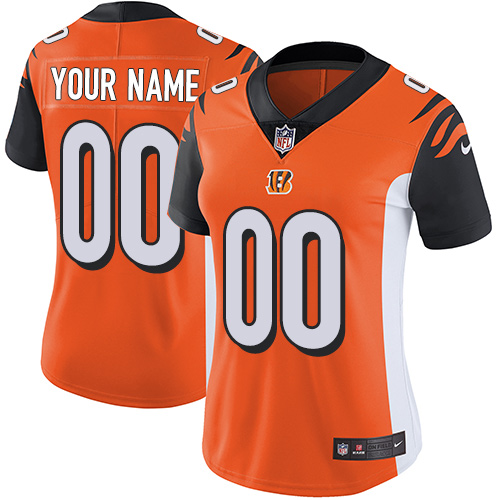 Women's Orange Alternate Custom Game Team Jersey