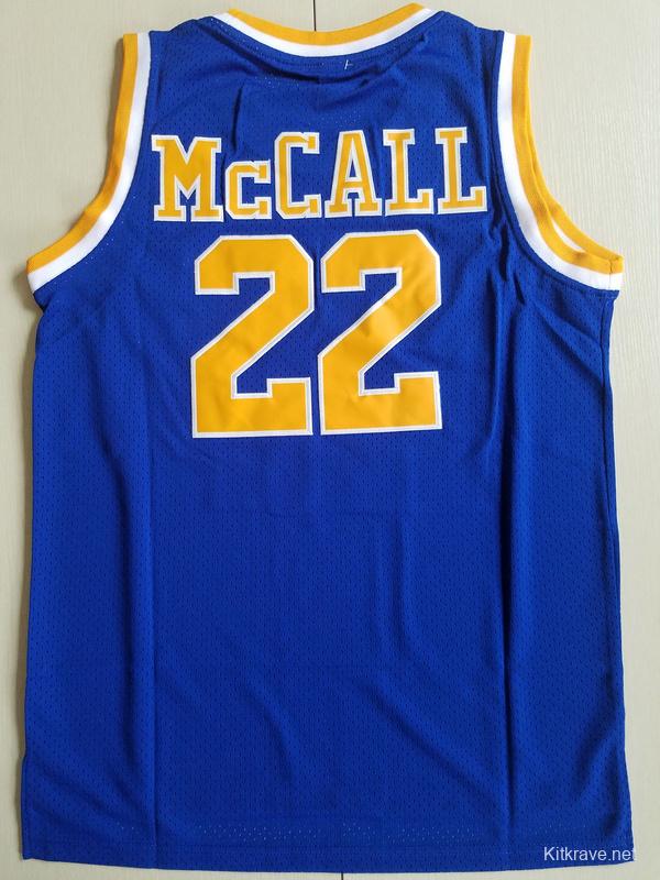 Quincy McCall 22 Crenshaw High School Blue Basketball Jersey Love and Basketball