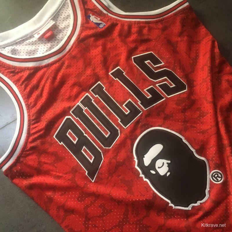 Men's BAPE Red Retro Classic Team Jersey