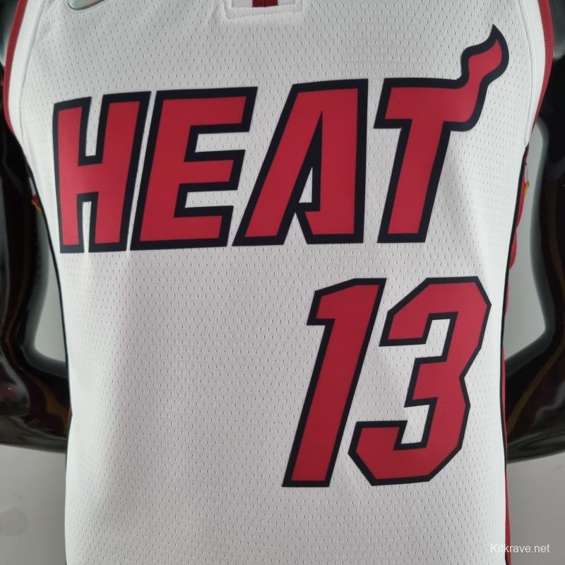 75th Anniversary Miami Heat ADEBAYO#13 White NBA Jersey