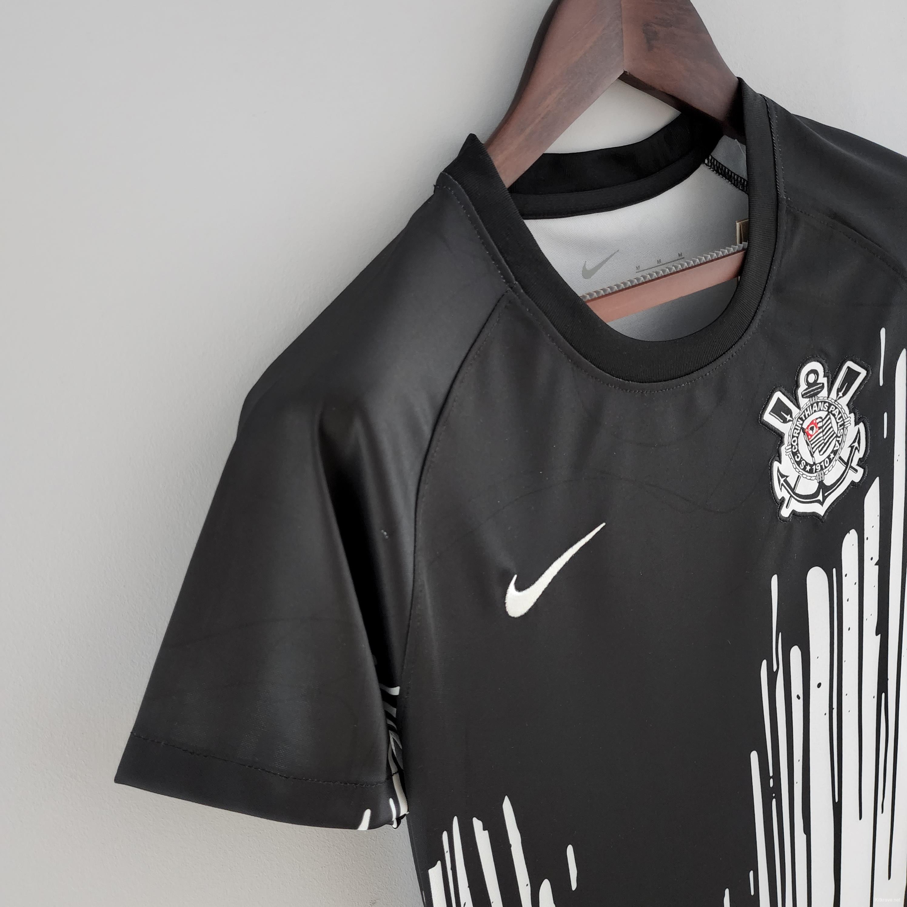 2022 Woman Corinthians Pre-Game Black & White Jersey