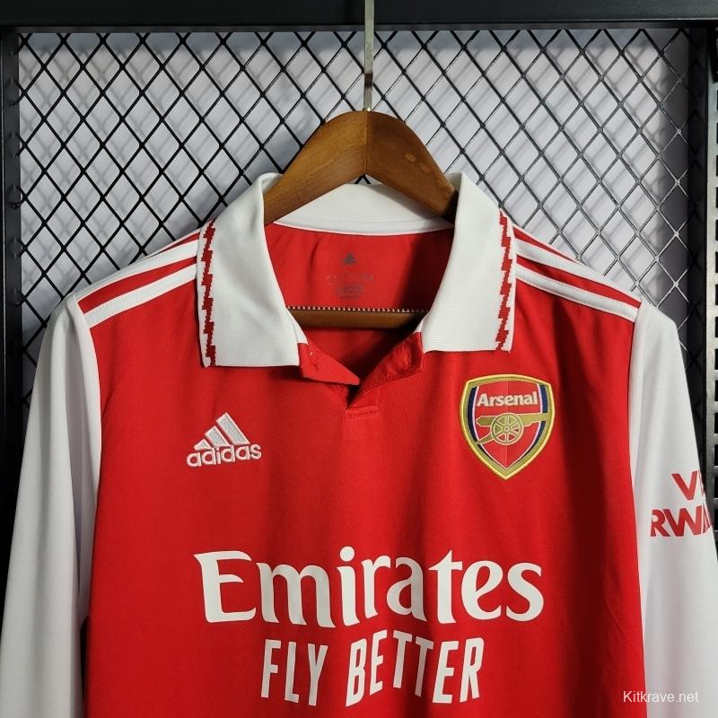 22/23 Arsenal Home Long Sleeve Soccer Jersey