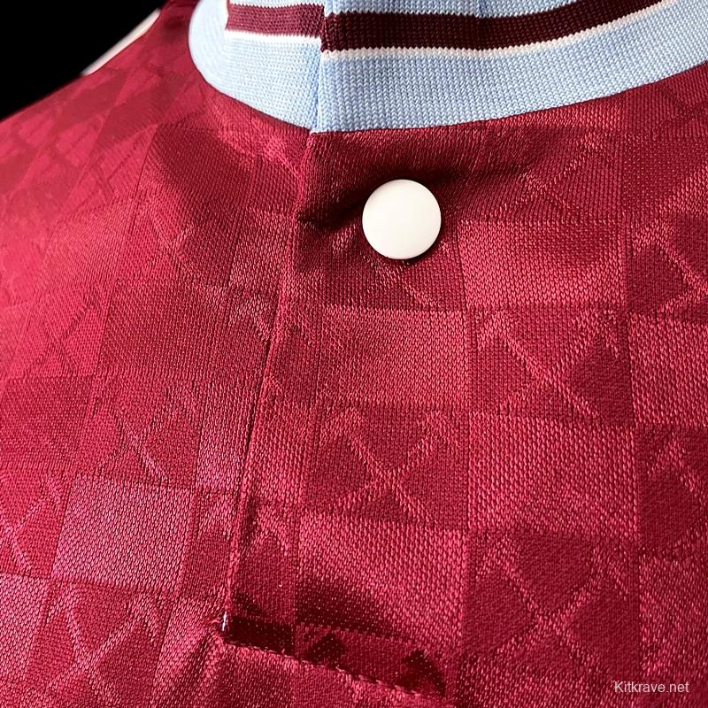 Retro 89/90 West Ham home Soccer Jersey