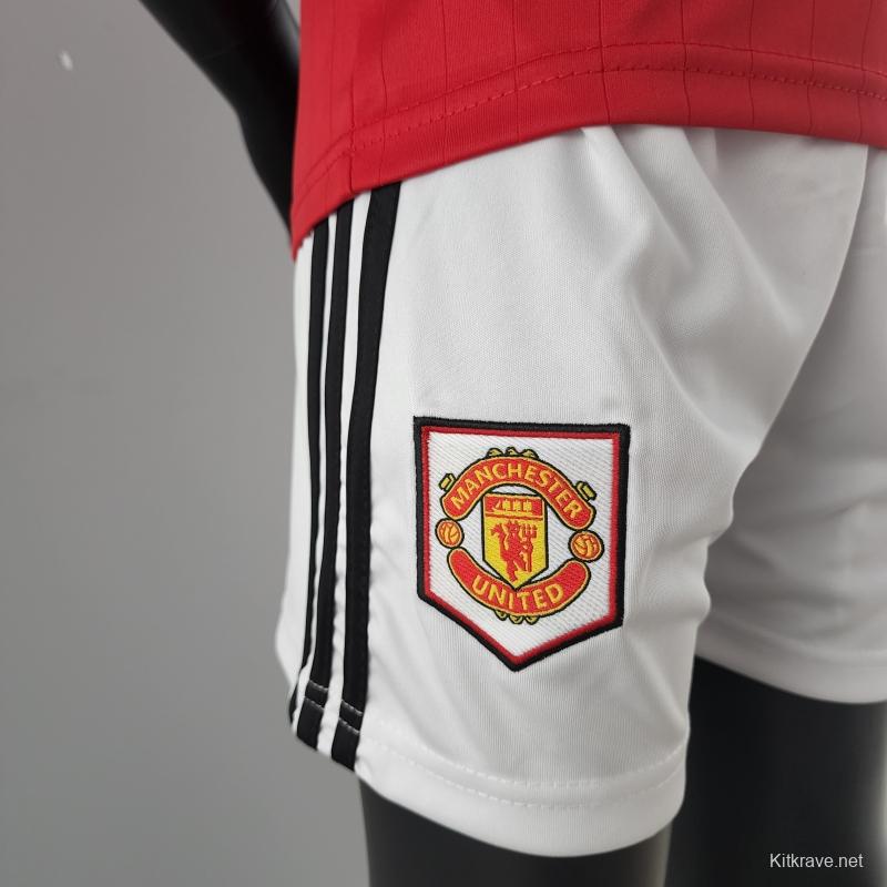 22/23 Kids Manchester United Home SIZE16-28 Soccer Jersey