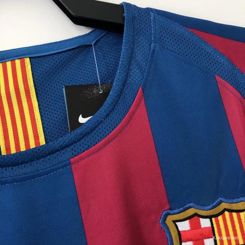 Retro 05/06 Barcelona Home League Version Soccer Jersey