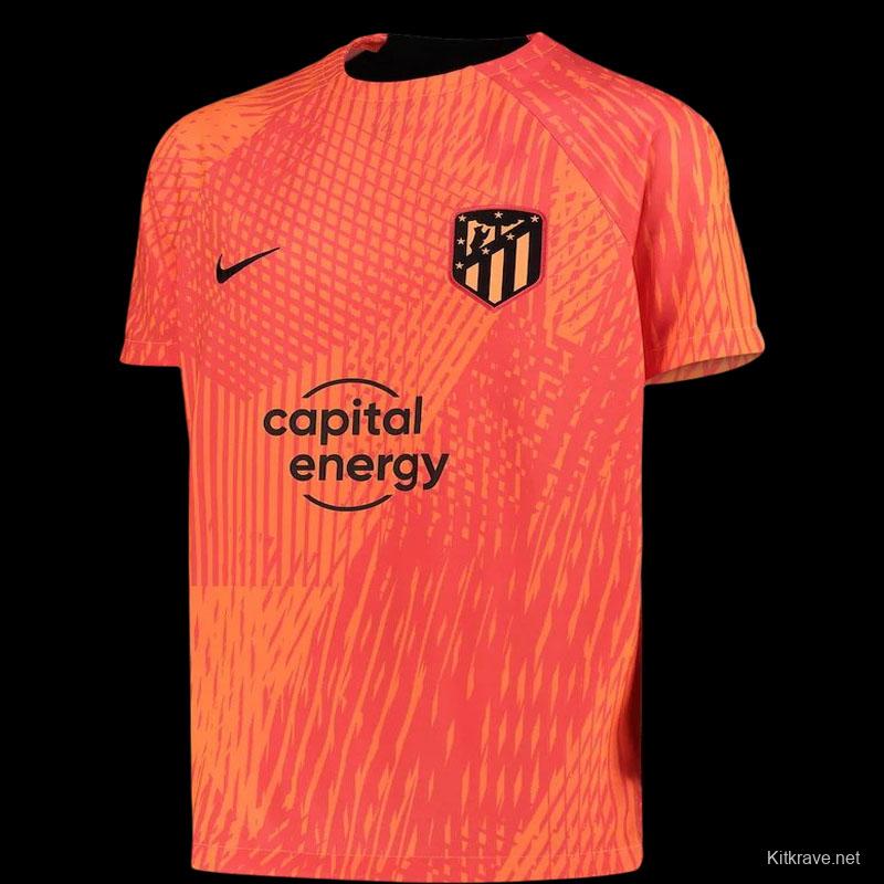 22/23 Atletico Madrid Orange Pre-Match Jersey