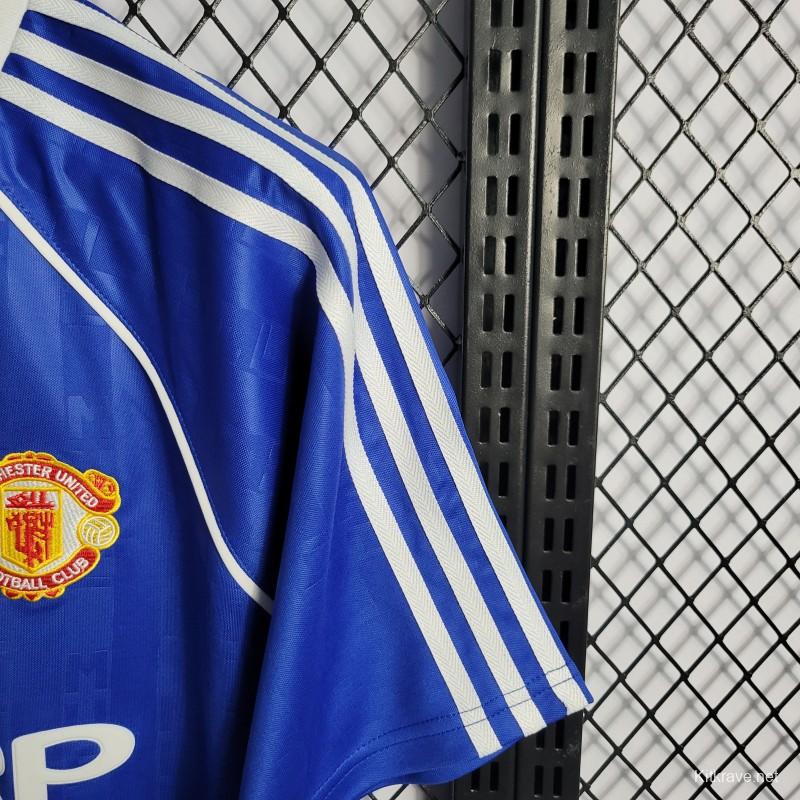 Retro 88/89 Manchester United Away Blue Jersey