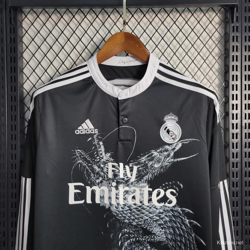 Retro 14/15 Real Madrid Third Black Dragon Long Jersey