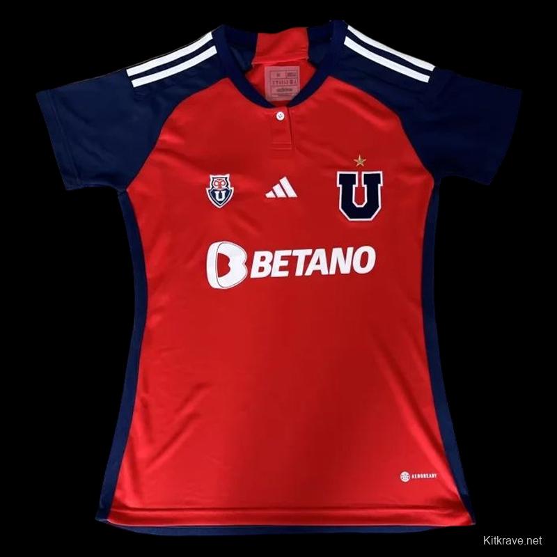 23/24 Women Club Universidad De Chile Away Red Jersey