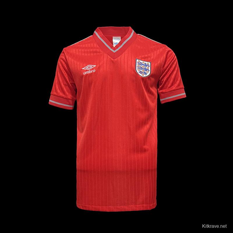 Retro 84/87 England Away Soccer Jersey