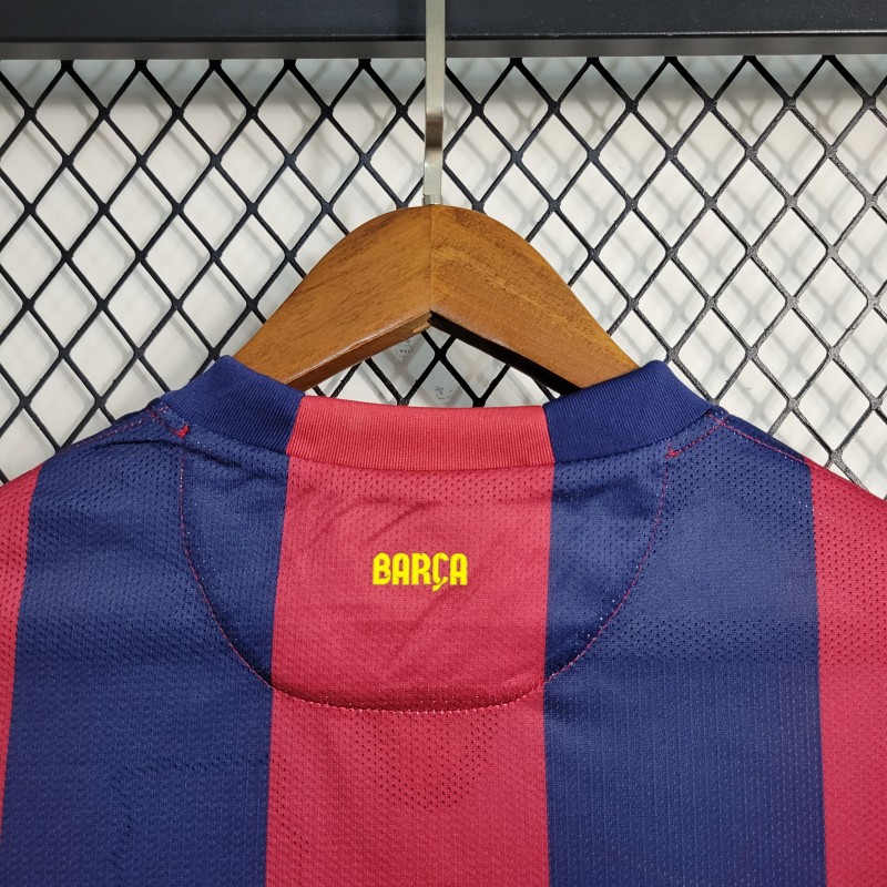 Retro14-15 Barcelona Home Long Sleeve Jersey