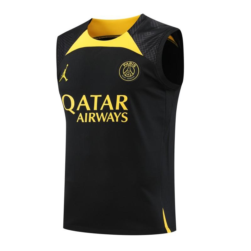 23-24 PSG Black Vest Jersey+Shorts