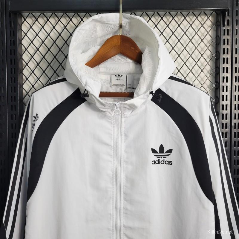 2023 Adidas Originals White Windbreaker