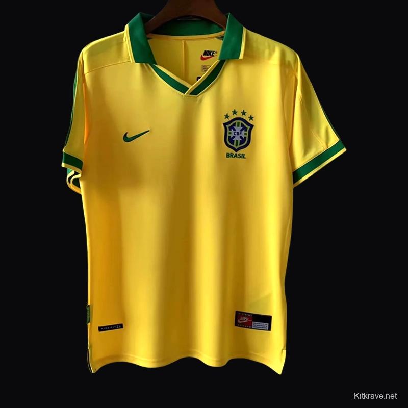 Retro 1997 Brazil Home Jersey