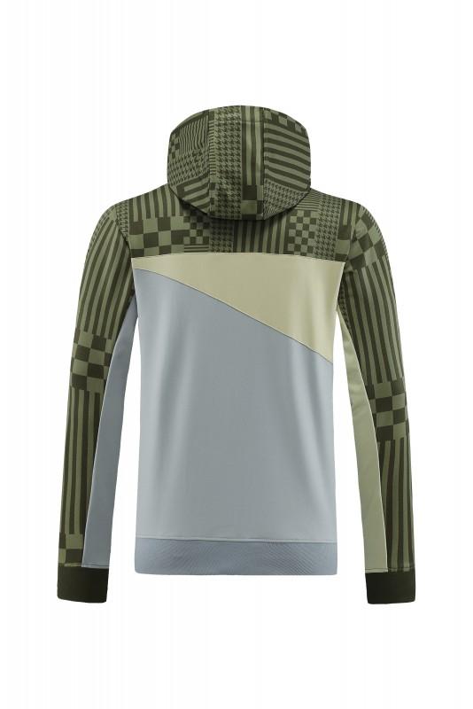 23/24 PUMA Green Grey Hoodie Half Zipper Jacket+Pants