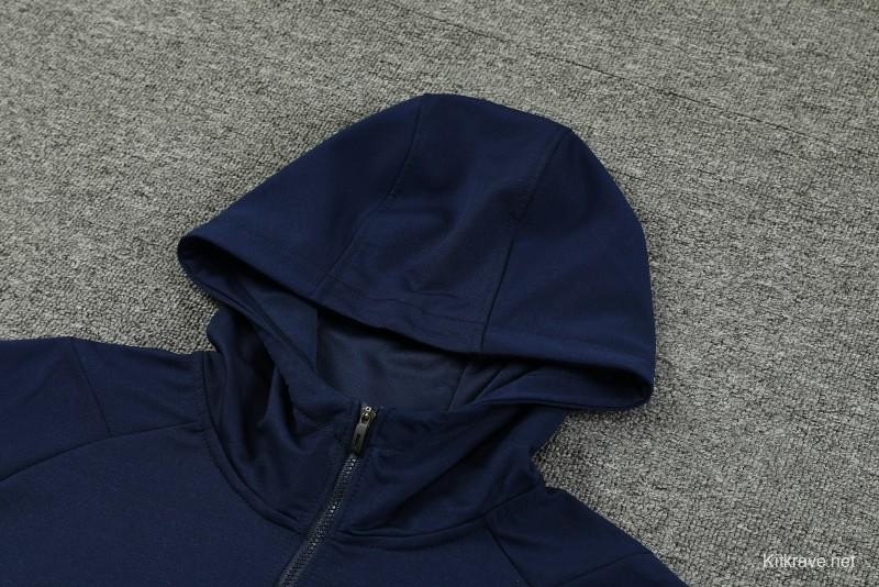 23/24 Ajax Navy Hoodie Full Zipper Jacket+Pants