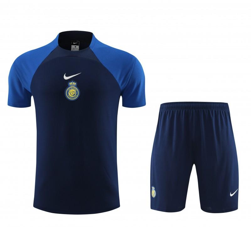 23/24 Al-Nassr Black/Blue Short Sleeve Jersey+Shorts