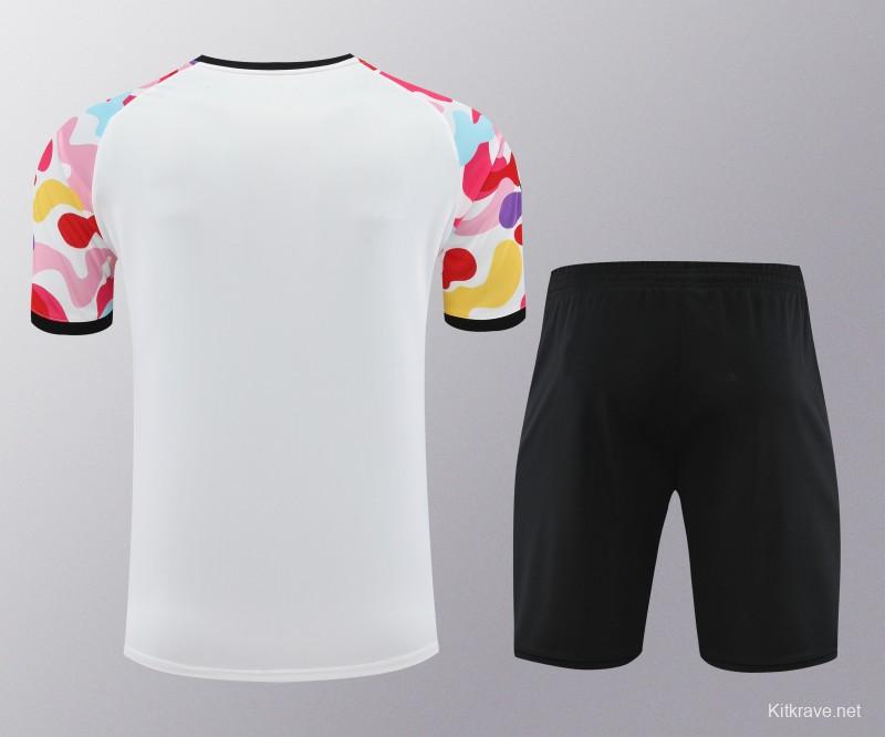 24/25 Manchester United White Short Sleeve Jeresy+Shorts