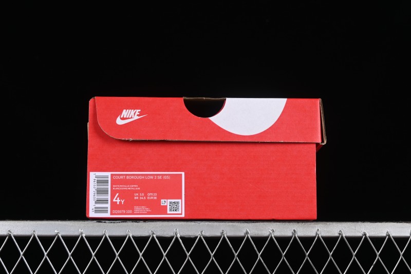 Nike Court Borough Low-Top Slip-Resistant Skate Shoes with Custom Rose Pink Hand-Painted Design - DQ5979-100