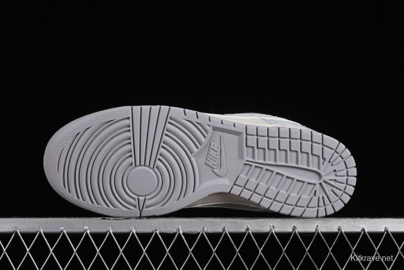 Nike SB Dunk Low LV Collaboration - Tie-Dye Denim Glow in the Dark Anniversary Custom Low-Top Casual Sneakers - FC1688-192