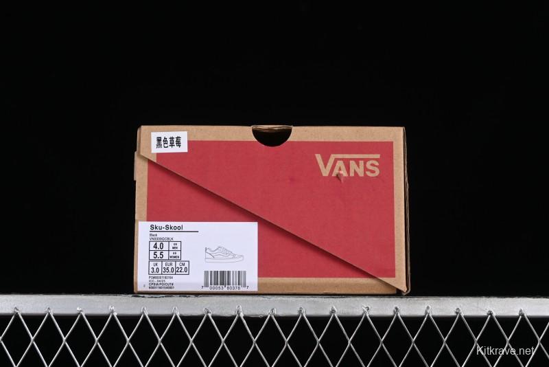 Vans Classics Knu Skool Retro Skate Shoes with Thickened Tongue and Oversized Toe - VN0009QCBLK