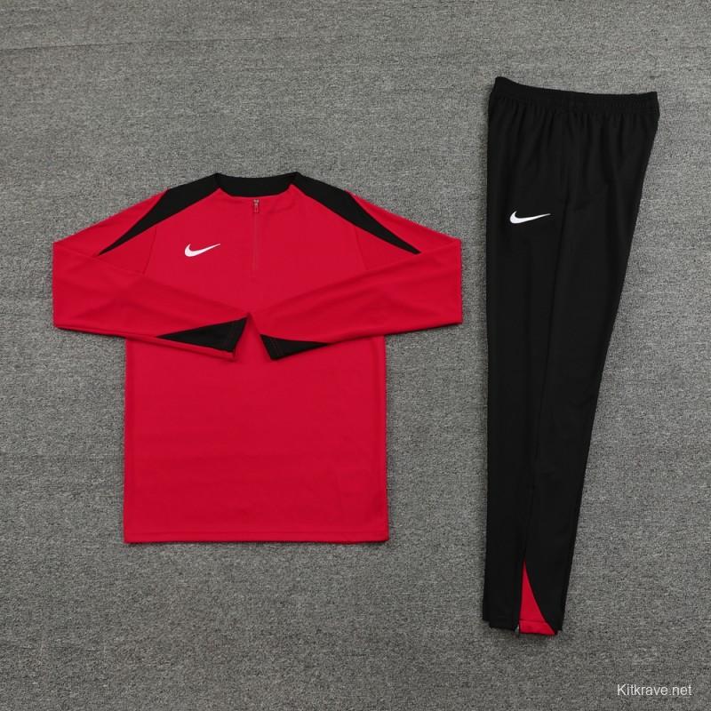 24/25 Nike Red Half Zipper Jacket+Long Pants