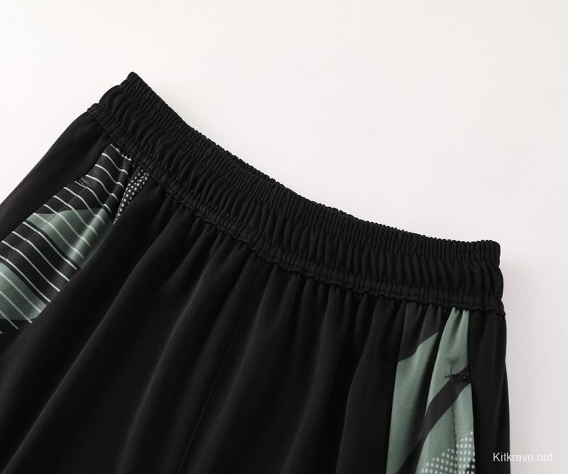 2024 Adidas Black/Grey Half Zipper Jacket +Long Pants