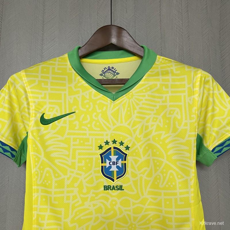 2024 Womens Brazil Home Shirt Jersey