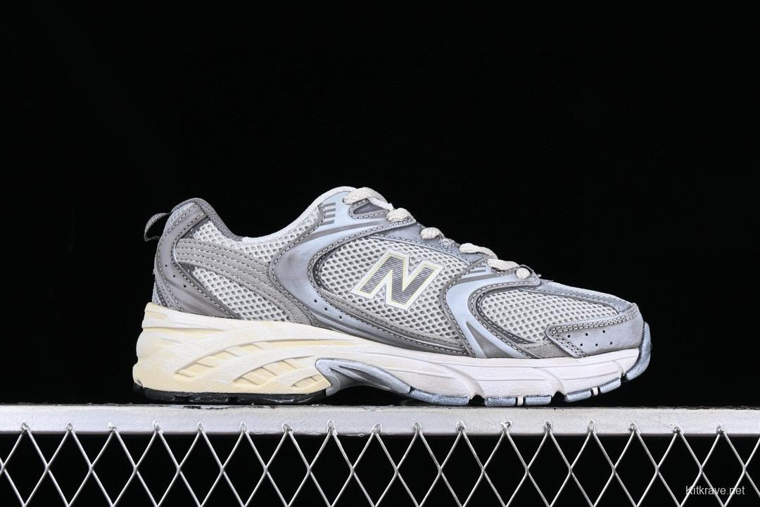 New Balance 530 Series Leather Distressed Retro Casual Running Shoes - MR530TG
