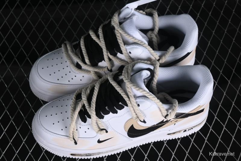 Nike Air Force 1 '07 Low Custom Anime Themed Hand-Painted Swoosh Strap Low-Top Casual Sneakers - ZH0316-013
