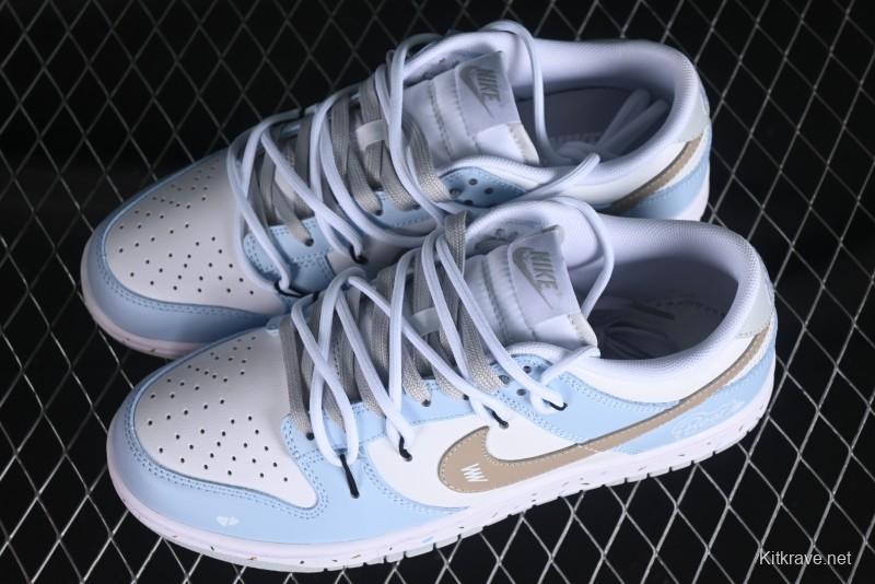 Nike Dunk Pure "Platinum" SB Low-Top Casual Sneakers with Dual Laces and Bear-Inspired Design - DV0831-101