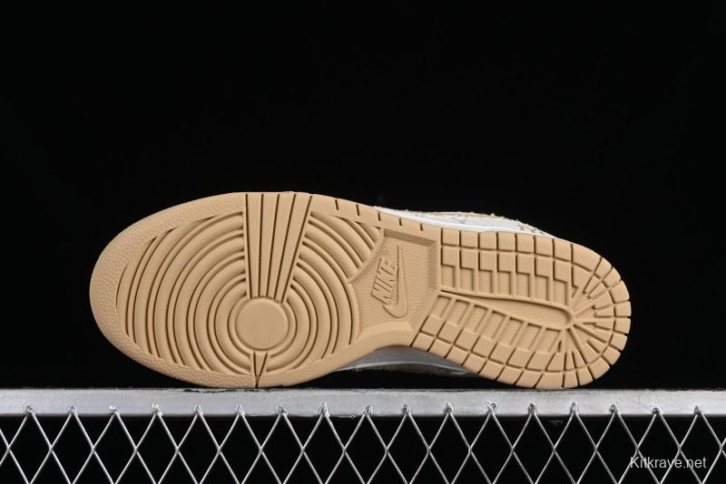 Nike SB Dunk Low MLB Collaboration - Yellow Denim Anniversary Custom Low-Top Casual Skate Shoes - DQ1098-346