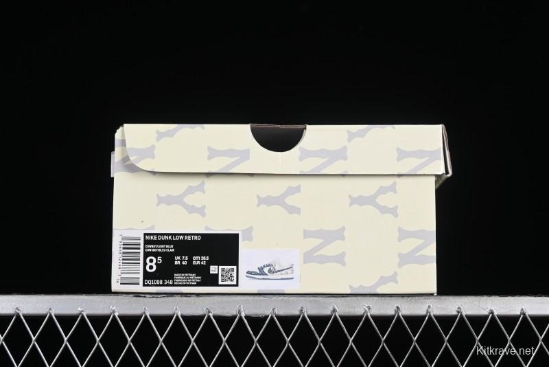 Nike SB Dunk Low MLB Collaboration - Blue Denim Anniversary Custom Low-Top Casual Sneakers - DQ1098-348