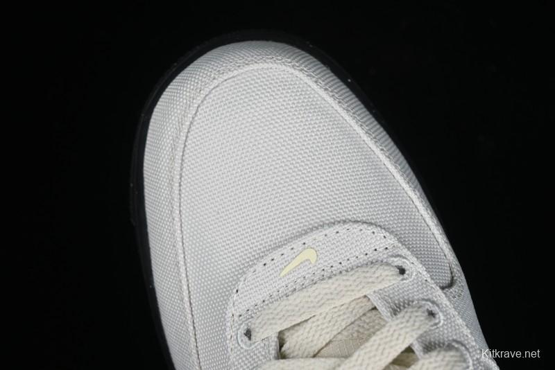 Nike Air Force 1 '07 Low White Black Canvas Casual Sneakers - FJ4160-002