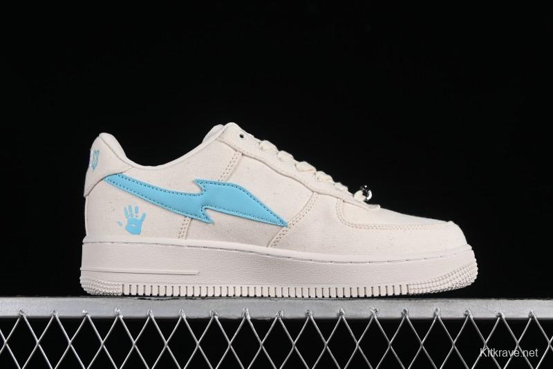 Nike RTFKT x Nike Air Force 1 Low Casual Sneakers with Full-Length Air Cushion - FQ3954-100