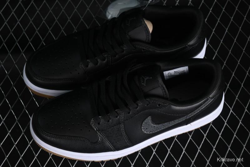 Nike Air Jordan 1 Low Golf Shoes Black Snake Pattern - DD9315-005