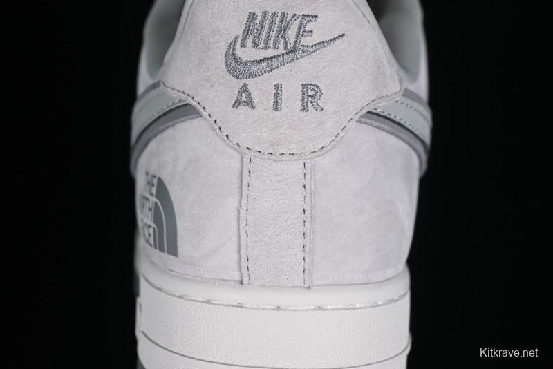 Nike Air Force 1 '07 Low The North Face CDG Collaboration - Light Grey Pigskin Low-Top Casual Sneakers - HD1968-016