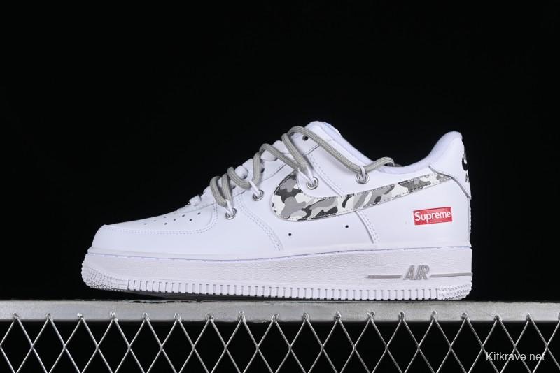 Nike Supreme x Air Force 1'07 Low "Box Logo" Camouflage Print Casual Sneakers - UP1658-595