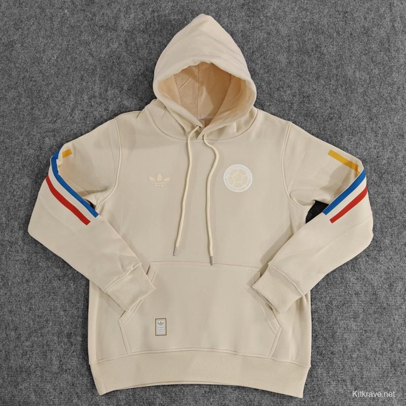 2024 Colombia 100th Black/Navy/Grey/Beige/White Hoodie With Golden Badge