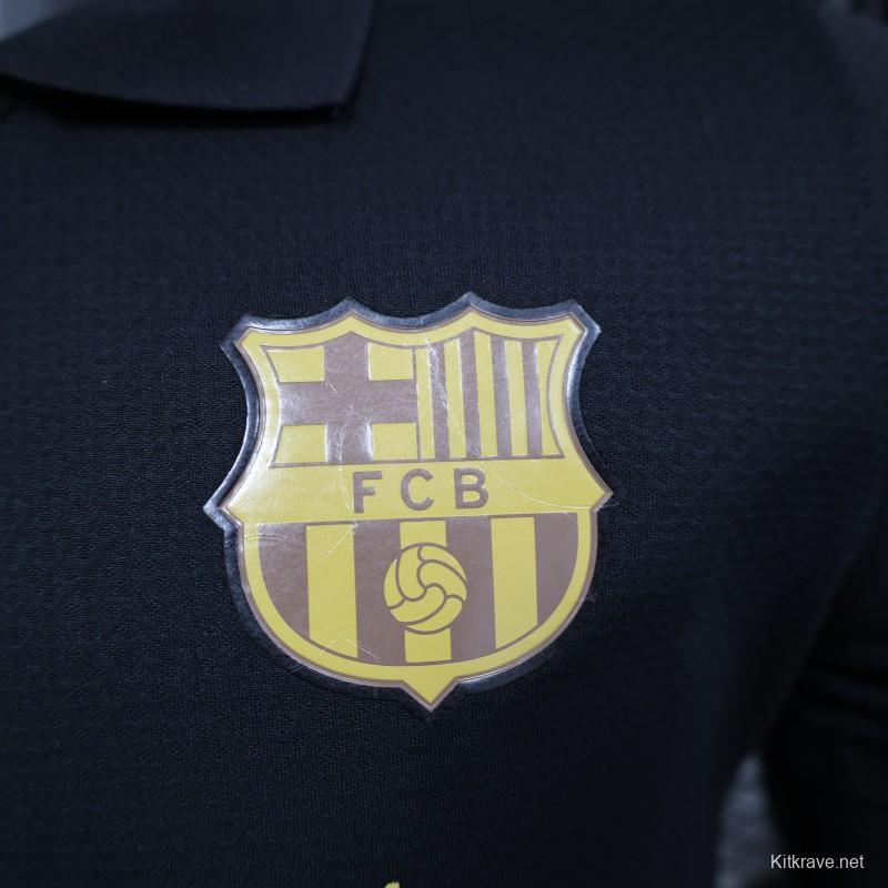 Player Version 24/25 Barcelona Kopa Trophy Lamine Yamal Polo Black Jersey