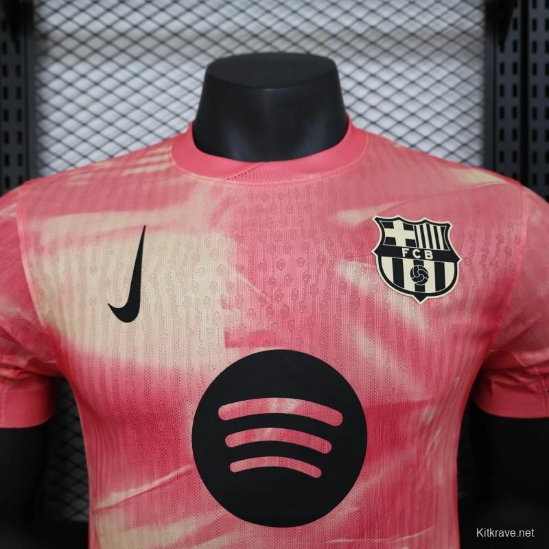 25/26 Player Version Barcelona 125th Anniversary Pink Special Edition Jersey