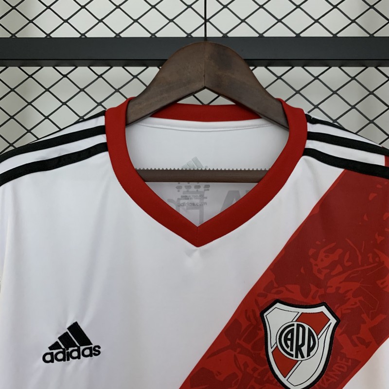 13/14 Retro Long Sleeve River Plate Home Jersey