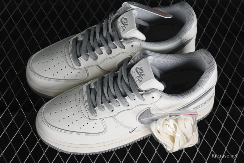 Balenciaga x Nike Air Force 1 '07 Low Triple Swoosh Beige Grey Casual Shoes - FR0538-091