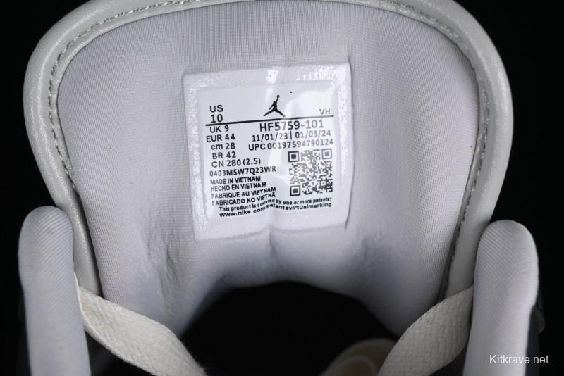 Nike Air Jordan 1 Low SE Casual Sneakers in Black White with Metallic Purple Accents - HF5759-101