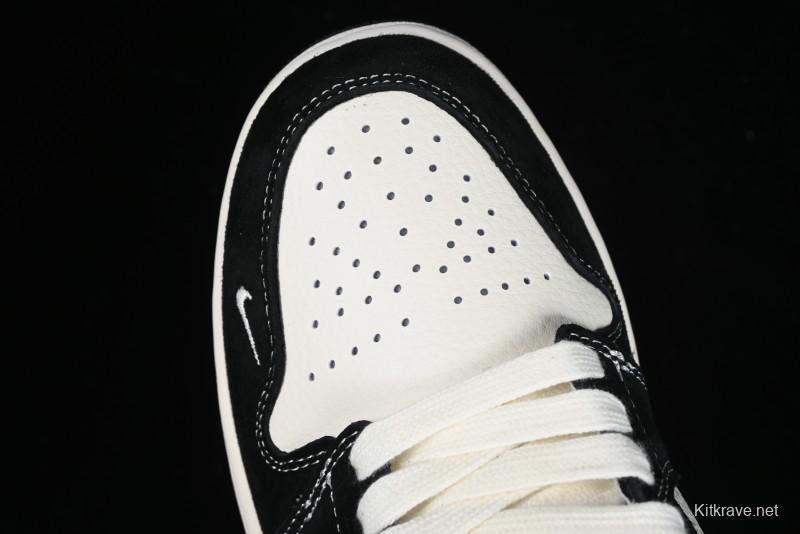 Nike Air Jordan 1 Low LV Collaboration - Black Warrior Custom High-End Basketball Shoes - SJ9950-007