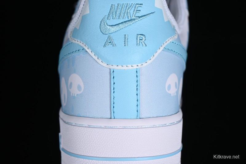 Nike Air Force 1 Low Witch Collaboration Custom Leather Sneakers with Full-Length Air Cushion - CW2288-111