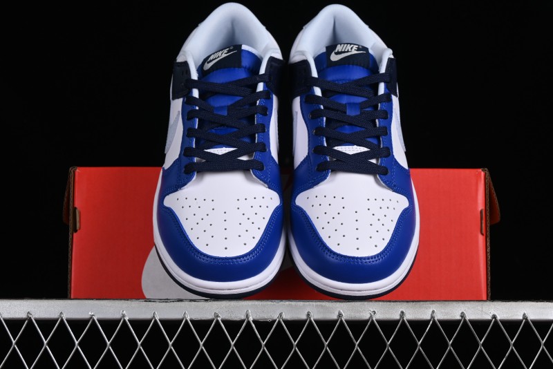 Nike SB Dunk Low Casual Skate Shoes in Black, White, and Blue - FQ8826-100